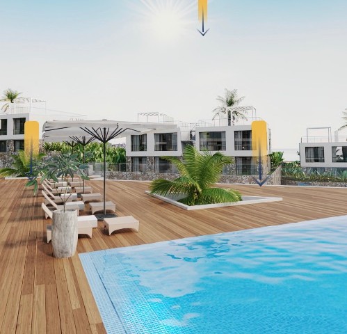 Kantara Evergreen 2+1 Penthouse with Roof Top in first Sea Row