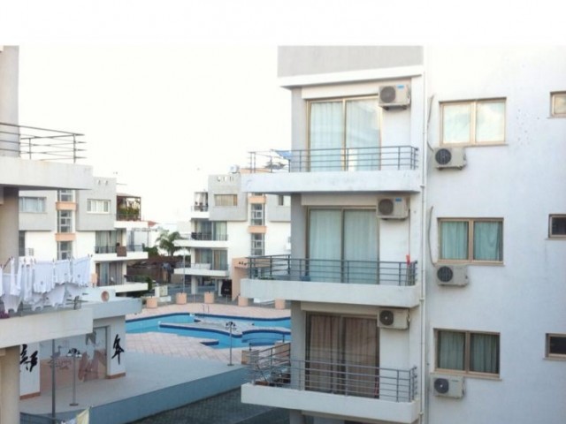 2 + 1 apartment on the site with a fully furnished pool for rent in the center of Kyrenia.. it is located in the most central part of the city, 20 meters from the bus stops.. 05338445618 ** 