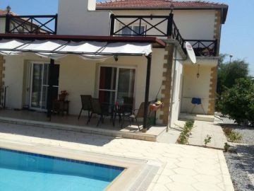 3 + 1 villa with a pool overlooking the mountains and the sea in Lapta, kocanli ** 