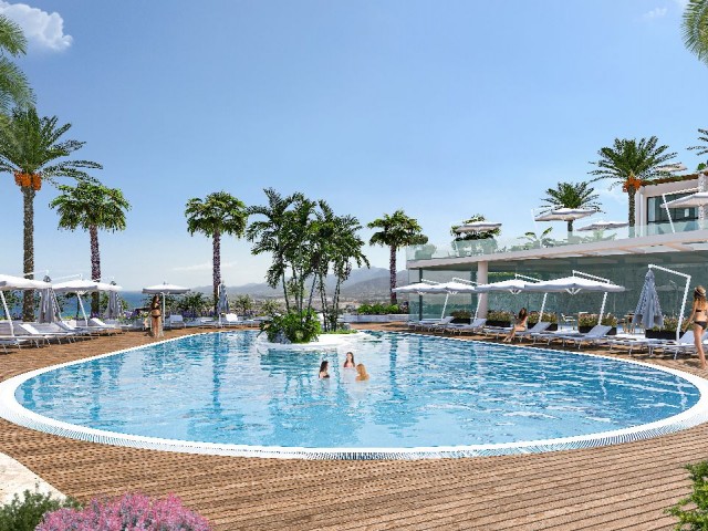 1 BEDROOM FOR SALE IN A NEW PROJECT !! IN FRONT OF THE MARINA PROJECT IN ESENTEPE, KYRENIA !!