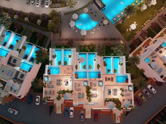 3 BEDROOM LUXURY GARDEN LOFT WITH PRIVATE POOL IN BAHCELI KYRENIA !!