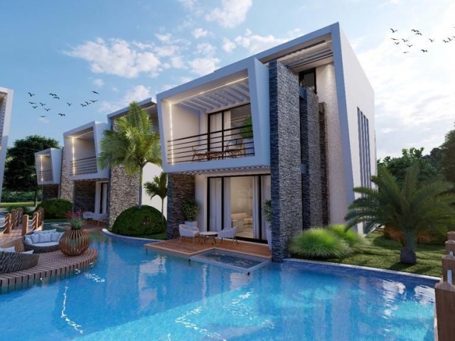 Doppelhaushälften und freistehende Villen zum Verkauf in Kyrenia Lapta