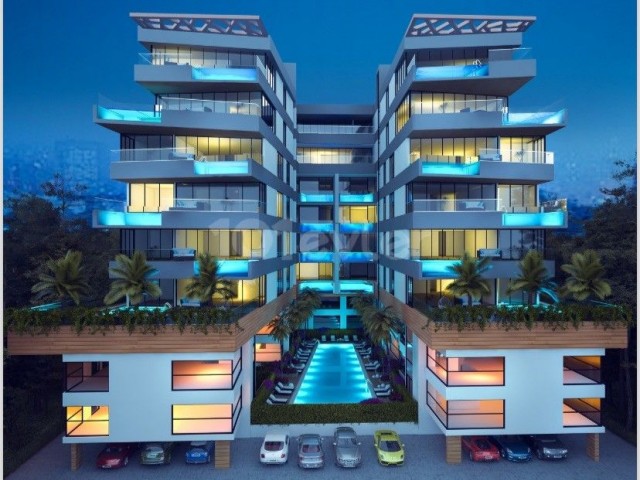 SINGLE DUPLEX IN 59 FLATS IN THE CRUISE PROJECT IN KYRENIA CENTER, AMAZING PRICE INCLUDING INFRASTRUCTURE PRICE