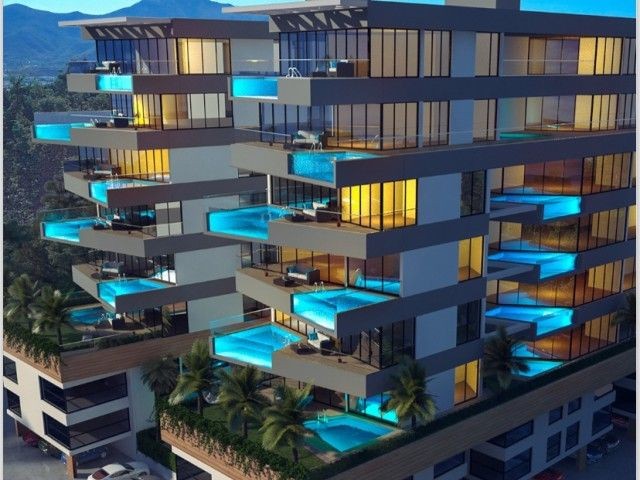 SINGLE DUPLEX IN 59 FLATS IN THE CRUISE PROJECT IN KYRENIA CENTER, AMAZING PRICE INCLUDING INFRASTRUCTURE PRICE