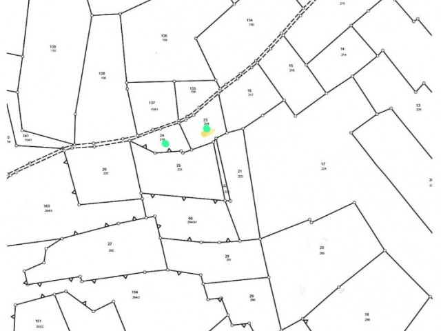 Land in Iskele Bafra, with floor permit, where 25 houses can be built