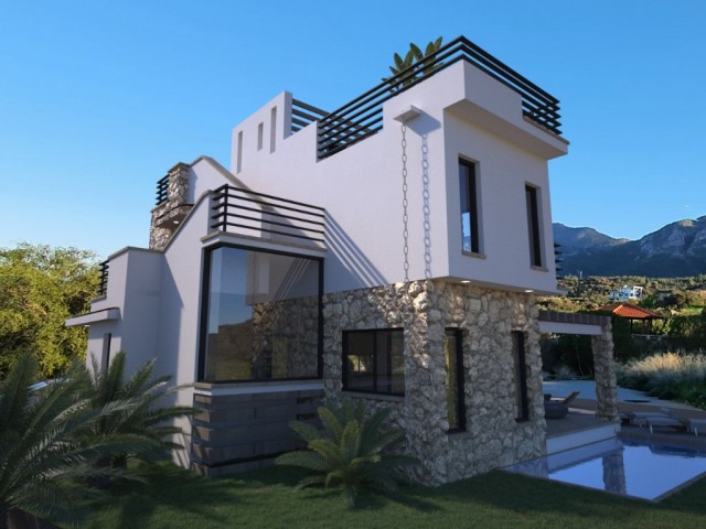 Villa with Roof Terrace and Sea View for Sale in Lapta