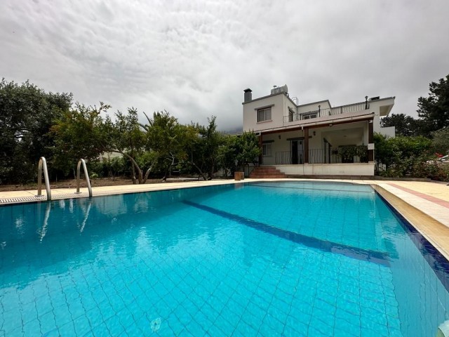 Villa for Rent in Girne, Karsiyaka with Large Garden and Large Pool
