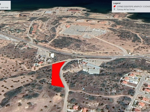 Plot for sale with sea view close to the Elexus hotel in Girne Esentepe