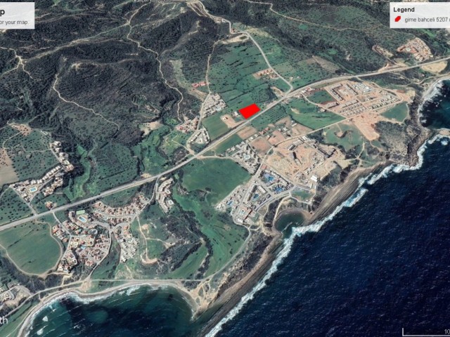 Sea view roadside land for sale in Esentepe Bahçeli area