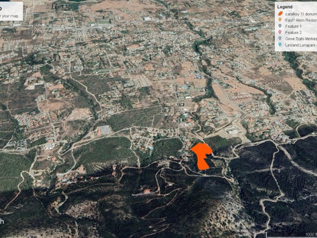 11 Hektar Land zum Verkauf in der Gegend von Kyrenia Çatalköy