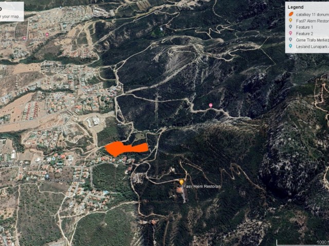 11 acres of land for sale in Kyrenia Çatalköy area