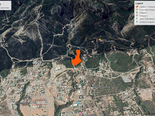 11 acres of land for sale in Kyrenia Çatalköy area