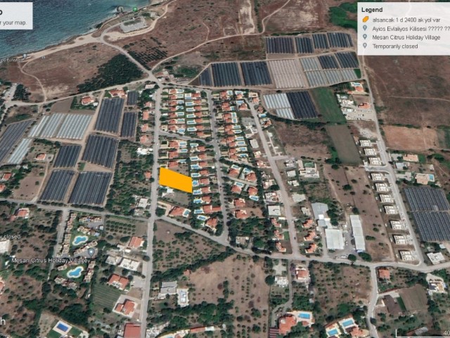 1562m2 land for sale on the sea side of Kyrenia Alsancak