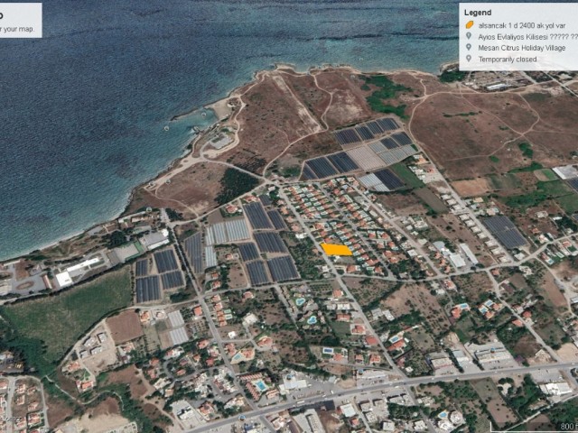 1562m2 land for sale on the sea side of Kyrenia Alsancak