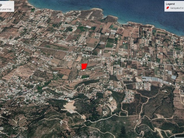 Земля на продажу с видом на море в Карсияке, Кирения