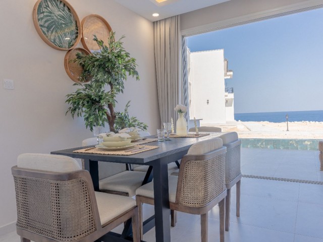 3+1 Luxuswohnung direkt am Meer mit privatem Pool zum Verkauf in Kyrenia, Esentepe