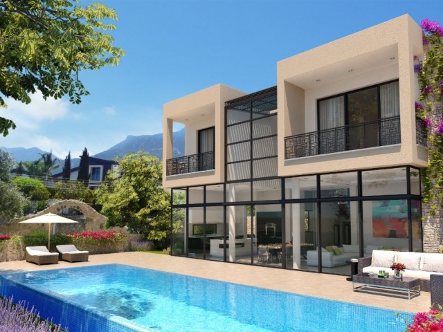 Zu Verkaufen 4+1 Türkisches Grundstück Villa in Zeytinlikte, Kyrenia, Zypern