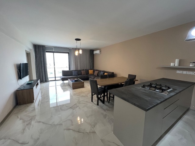 Luxurious 3+1 Furnished Seafront Flat for Rent in Kyrenia Center, Cyprus