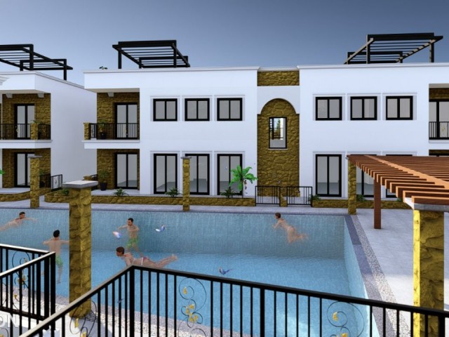 2+1 Villa in einem Komplex mit Pool, Sauna und Fitnessstudio zum Verkauf in Zypern - Kyrenia - Çatalköy