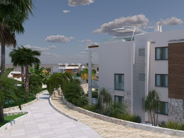 آپارتمان های لوکس با باغ استودیو برای فروش در قبرس - گیرنه - Esentepe