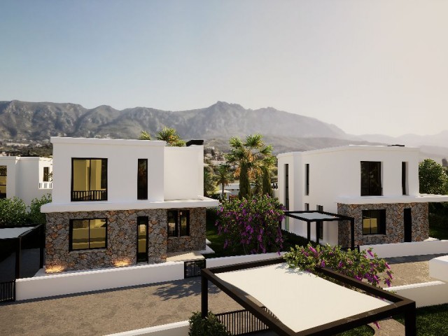 Kıbrıs - Girne - Edremit'de Satılık 4+1 Dağ ve Deniz Manzaralı Ultra Lüks Villa