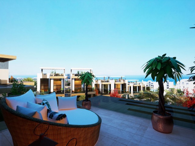 Zypern - Kyrenia - 2+1 Duplex Loft Penthouse Luxus Wohnungen zu verkaufen in Esentepe