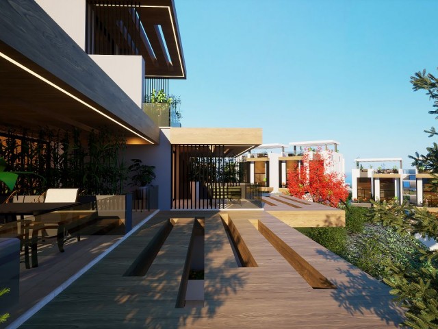 1+1 Terrace Luxury Apartments for Sale in Cyprus - Kyrenia - Esentepe