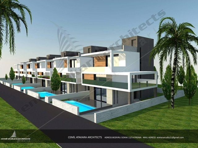 3+1 Modern Villas For Sale In Cyprus - Kyrenia - Karaoğlanoğlu Within Walking Distance To The Sea