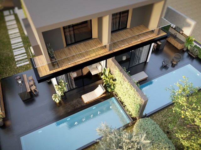 3+1 Modern Designed Semi-Detached Villa for Sale in Lapta, Kyrenia, Cyprus