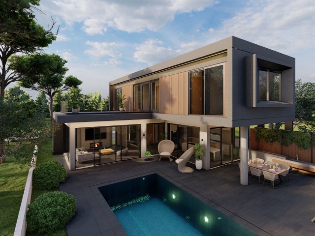 4+1 modern gestaltete Villa zum Verkauf in Kyrenia Lapta, Zypern