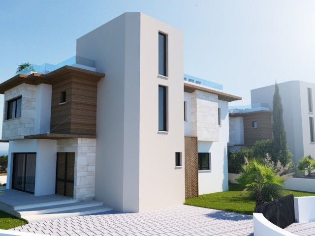 Luxury 3+1 Villas with Pool and Mountain and Sea Views for Sale in Cyprus - Kyrenia - Alsancak