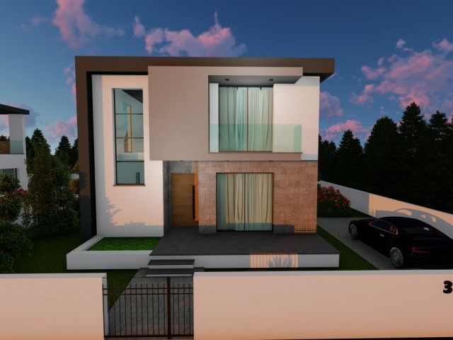 3+1 Duplex Villa with Turkish Heads for Sale in Cyprus Kyrenia Çatalköy.