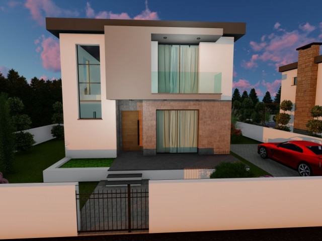 3+1 Duplex Villa with Turkish Heads for Sale in Cyprus Kyrenia Çatalköy.