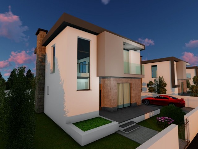 3+1 Duplex Villa with Turkish Heads for Sale in Cyprus Kyrenia Çatalköy.