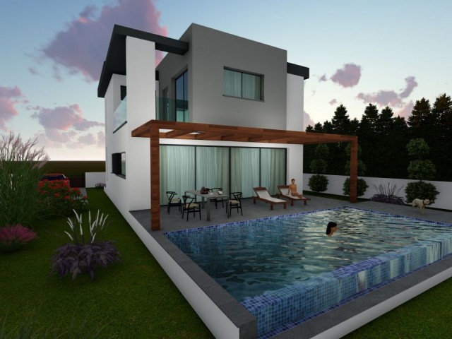 3+1 Duplex Villa with Turkish Heads for Sale in Cyprus Kyrenia Çatalköy.