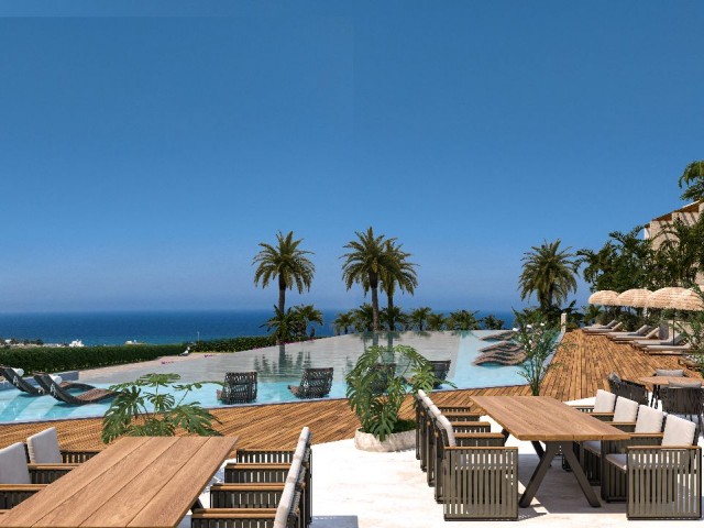 Продажа квартир-студий с террасой на крыше и видом на море на Кипре - Кирения - Эсентепе
