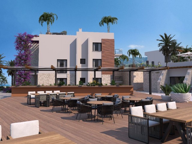 2+1 Loft Flats with Roof Terrace and Sea View for Sale in Cyprus - Kyrenia - Esentepe