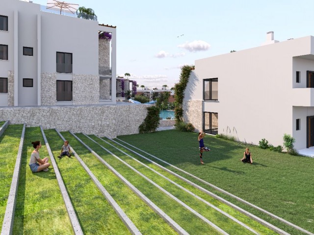 2+1 Loft Flats with Roof Terrace and Sea View for Sale in Cyprus - Kyrenia - Esentepe