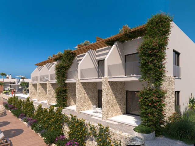 آپارتمان 2+1 لفت با تراس پشت بام و منظره دریا برای فروش در قبرس - گیرنه - Esentepe