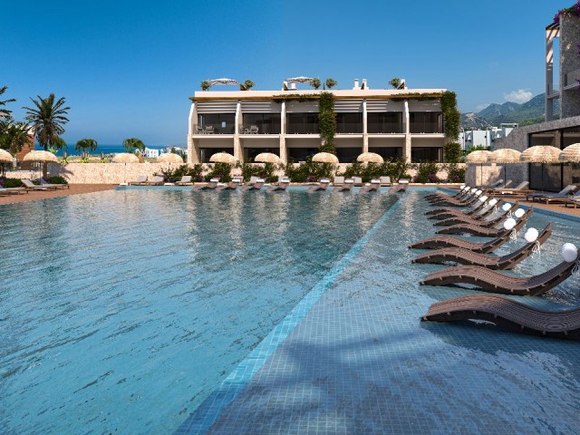 Продажа квартир-студий с террасой и видом на море на Кипре - Кирения - Эсентепе