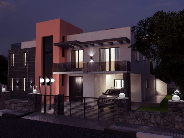 Kıbrıs Girne Karşıyaka'da Satılık Muhteşem 4+1 Villa Projesi