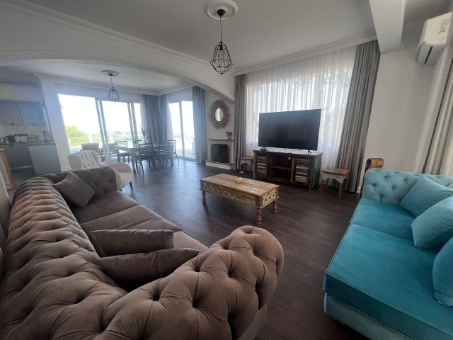 Cyprus - 3+1 Luxury Villa with Pool, Fully Furnished and Sea View for Rent in Kyrenia Zeytinlik