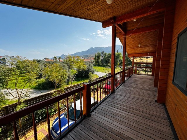 One Of A Kind In Northern Cyprus This Unique Eco Villa Custom Built With Imported Siberian Pine, Birch and Larch Will Make Someone The Ideal Home For Those Wishing To Connect With Nature.