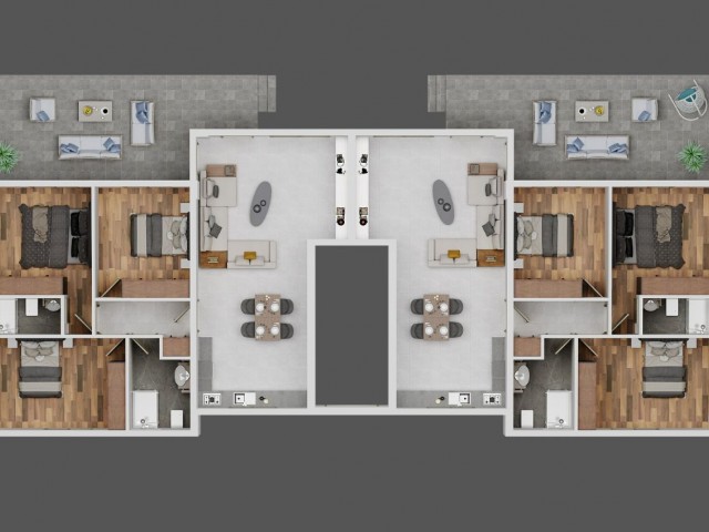 آپارتمان 2+1 و 3+1 برای فروش در گیرنه آلسانجاک