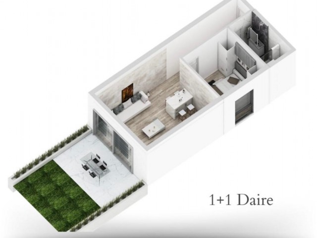 1+0/1+1/2+1 آپارتمان از پروژه برای فروش در ERENKÖY جدید، که یک موقعیت عالی در سراسر KARPAZ GATE MARINA است.