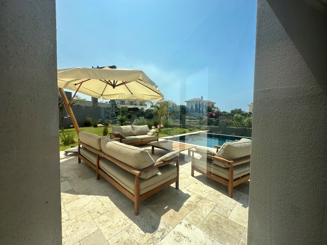 STUNNING LOCATION AND SEA VIEW 4+1 DELUX VILLA WITH LARGE GARDEN PRIVATE POOL