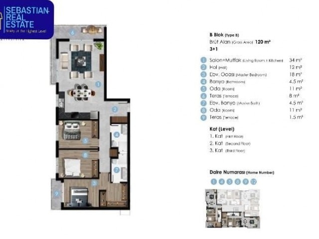 2+1 RESIDENCES IN THE CENTER OF KYRENIA WITH PRICES STARTING FROM 125,000 POUNDS