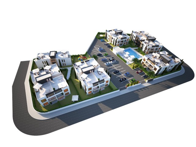 2+1 flat for sale in a brand new building in Girne Bosphorus area