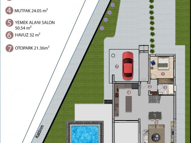 3+1 VILLA FOR SALE IN GIRNE KARAOGLANOĞULU AREA