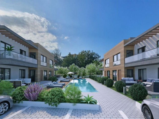 فروش آپارتمان 2+1 و 3+1 در سایت با استخر در منطقه گیرنه آلسانچک